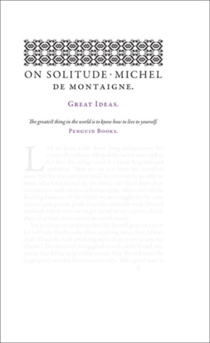On Solitude, Michel de Montaigne - Paperback - 9780141043852