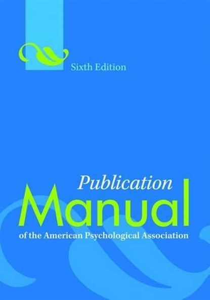 Publication Manual of the American Psychological Association, American Psychological Association - Paperback - 9781433805615