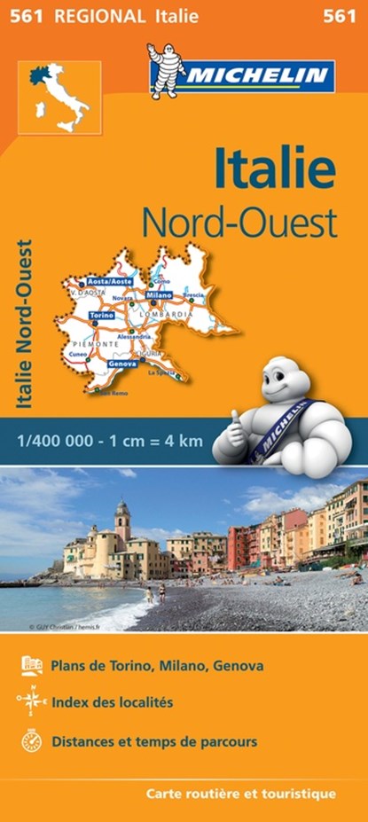 Michelin Wegenkaart 561 Italië Noordwest, Michelin - Paperback - 9782067183919