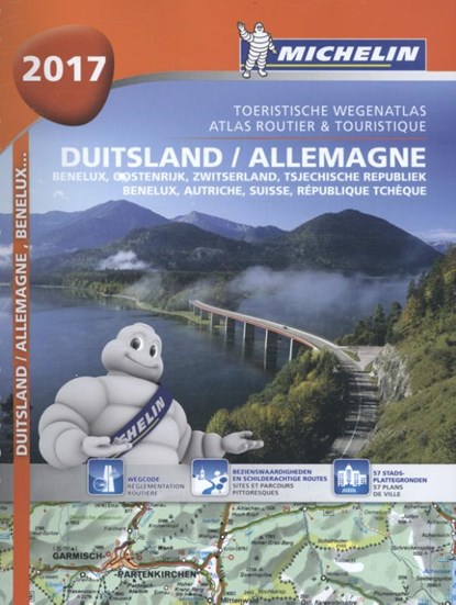 Atlas Michelin Duitsland, Benelux, Oostenrijk, Zwitserland, Tsjechie rep. 2017, niet bekend - Paperback - 9782067219564