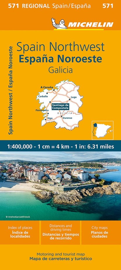 Galicia - Michelin Regional Map 571, Michelin - Gebonden - 9782067259027