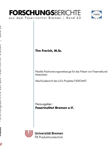 Flexible Positionierungswerkzeuge für das Fräsen von Faserverbund-Materialien, Tim Frerich - Paperback - 9783751933636