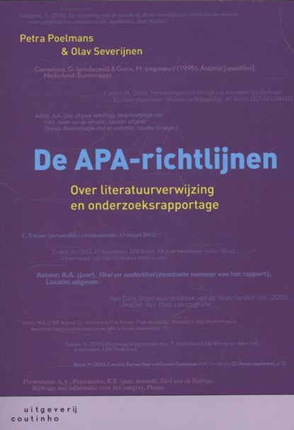 De APA-richtlijnen, Petra Poelmans ; Olav Severijnen - Paperback - 9789046903452