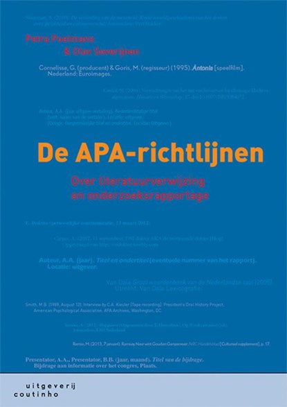 De APA-richtlijnen, Petra Poelmans ; Olav Severijnen - Paperback - 9789046907283