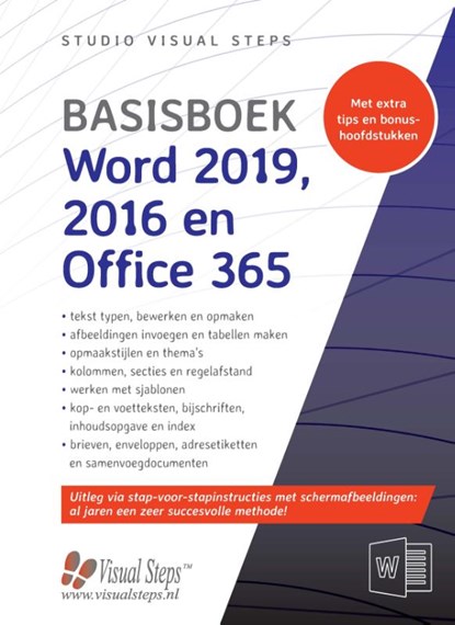 Basisboek Word 2019, 2016 en Office 365, Studio Visual Steps - Paperback - 9789059054851