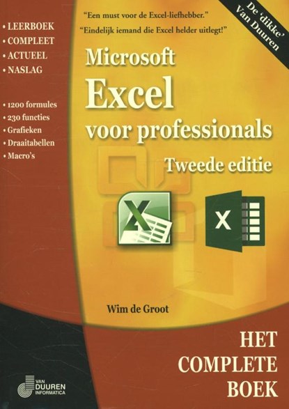 Excel voor professionals, Wim de Groot - Paperback - 9789059406407