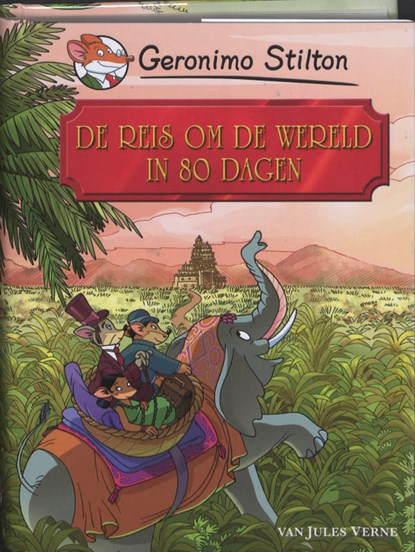 De reis om de wereld in 80 dagen, Geronimo Stilton ; Jules Verne ; Language Link - Gebonden - 9789085920854