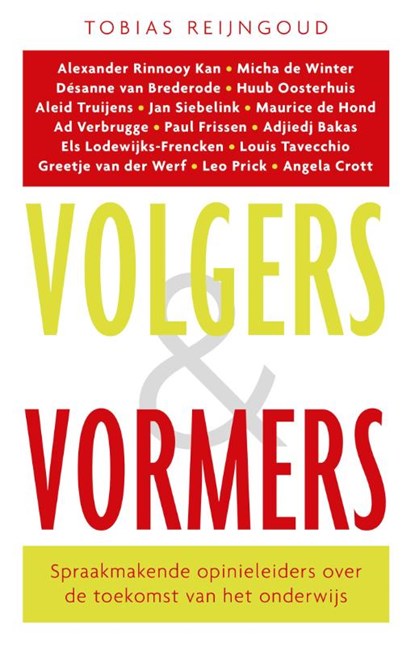 Volgers & vormers, Tobias Reijngoud - Paperback - 9789088030277