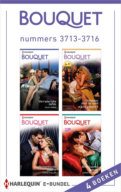 Bouquet e-bundel nummers 3713-3716, Julia James ; Kate Hewitt ; Louise Fuller ; Susan Stephens - Ebook - 9789402517156