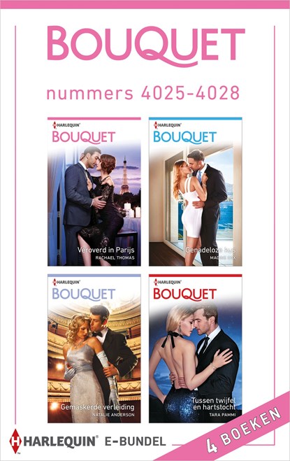 Bouquet e-bundel nummers 4025 - 4028, Rachael Thomas ; Maggie Cox ; Natalie Anderson ; Tara Pammi - Ebook - 9789402538915