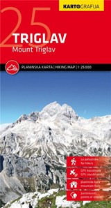 Triglav Gebergte Mount Triglav 1:25.000 wandelkaart Slovenië Kartografija  -  - 3830048524254