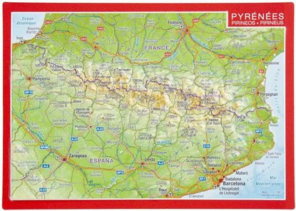 Reliefpostkaartje Pyreneeën met reliëf - ansichtkaart met reliëf 10x15cm, Geo Relief - Paperback - 4280000664730