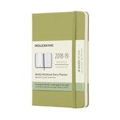 Moleskine Wochen Notizkalender, 18 Monate, 2018/2019, Pocket/A6, Hard Cover, Flechten Grün