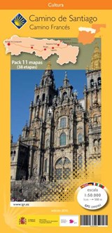Camino de Santiago Camino Frances 38 etapes + overzichtskaart - CNIG set wandelkaarten 1:50.000 -  - 8423434120519