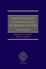 Principles of Contractual Interpretation - Richard (Partner Calnan ; Paul S. (Barrister Davies - 9780198897163
