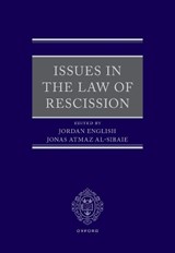 Issues in the Law of Rescission -  - 9780198982869