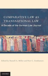Comparative Law as Transnational Law - Russel A. Miller ; Peer C. Zumbansen - 9780199795208
