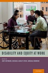Disability and Equity at Work - JODY,  M.D. Heymann ; Michael Ashley Stein ; Gonzalo Moreno - 9780199981212