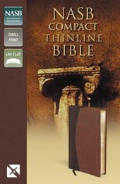 NASB, Thinline Bible, Compact, Leathersoft, Brown, Red Letter Edition