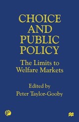 Choice and Public Policy - Peter Taylor-Gooby - 9780333731314