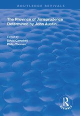 The Province of Jurisprudence Determined by John Austin - DAVID CAMPBELL ; PHILIP A. (THOMAS DIAGNOSITC & RESEARCH CENTER,  Tiruchirapalli, India) Thomas - 9780367027506