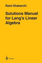 Lang's Linear Algebra