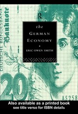 The German Economy - E. Owen-Smith - 9780415062893