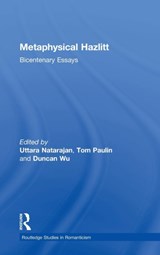 Metaphysical Hazlitt - Uttara Natarajan ; Tom Paulin ; Duncan Wu - 9780415335669