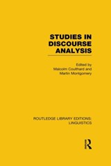 Studies in Discourse Analysis (RLE Linguistics B: Grammar) - MALCOLM (UNIVERSITY OF ASTON,  UK) Coulthard ; Martin Montgomery - 9780415723848