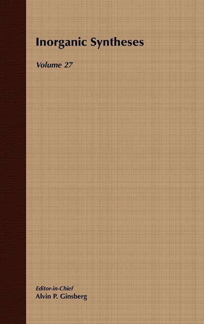 Inorganic Syntheses, Volume 27, AP Ginsberg - Gebonden - 9780471509769