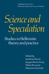 Science and Speculation - Jonathan Barnes ; J. Brunschwig - 9780521022187