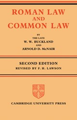 Roman Law and Common Law - W. W. Buckland ; Arnold D. McNair - 9780521086080