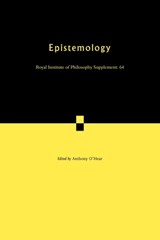 Epistemology - Anthony O'Hear - 9780521138581