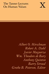 The Tanner Lectures on Human Values - Grethe B. Peterson - 9780521176385