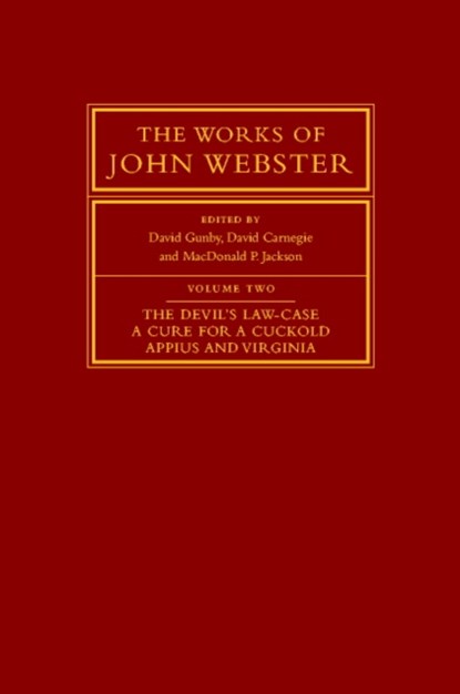 The Works of John Webster, John Webster - Gebonden - 9780521260602