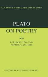 Plato on Poetry - Plato - 9780521349819