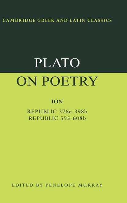 Plato on Poetry, Plato - Paperback - 9780521349819