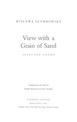 View With A Grain Of Sand - Wislawa Szymborska - 9780547546292