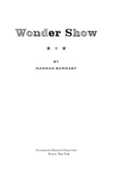 Wonder Show - Hannah Barnaby - 9780547599816
