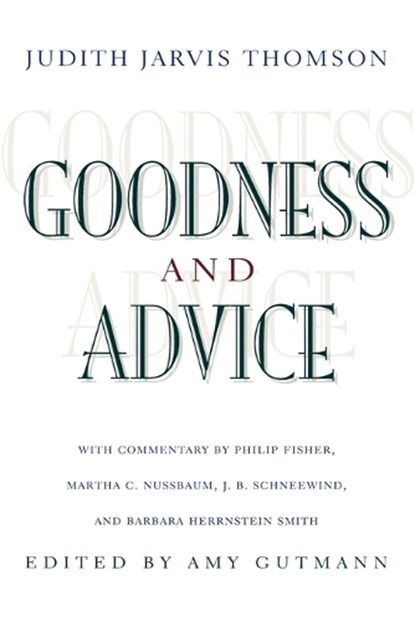 Goodness and Advice, Judith Jarvis Thomson - Paperback - 9780691114736