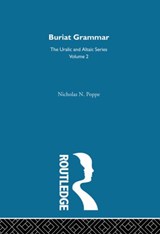 Buriat Grammar - Nicholas Poppe - 9780700708024