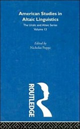 American Studies in Altaic Linguistics - Nicholas Poppe - 9780700708130