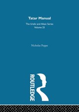 Tatar Manual - Nicholas Poppe - 9780700708253
