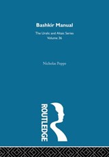 Bashkir Manual - Nicholas Poppe - 9780700708369