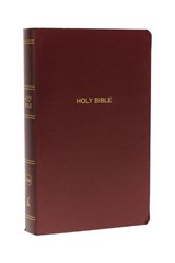 NKJV, Gift and Award Bible, Leather-Look, Burgundy, Red Letter, Comfort Print - Thomas Nelson - 9780718075071