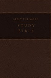 NKJV, Apply the Word Study Bible, Large Print, Leathersoft, Brown, Thumb Indexed, Red Letter Edition