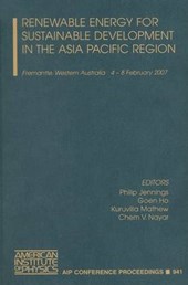 Renewable Energy for Sustainable Development in the Asia Pacific Region