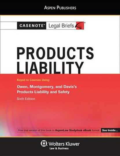 Products Liability, niet bekend - Paperback - 9780735599093