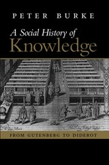 Social History of Knowledge - Peter (Emmanuel College Burke - 9780745624853