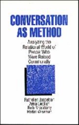Conversation As Method - Ruthellen H. Josselson ; Amia Lieblich ; Ruth Sharabany ; Hadas Wiseman - 9780761905134